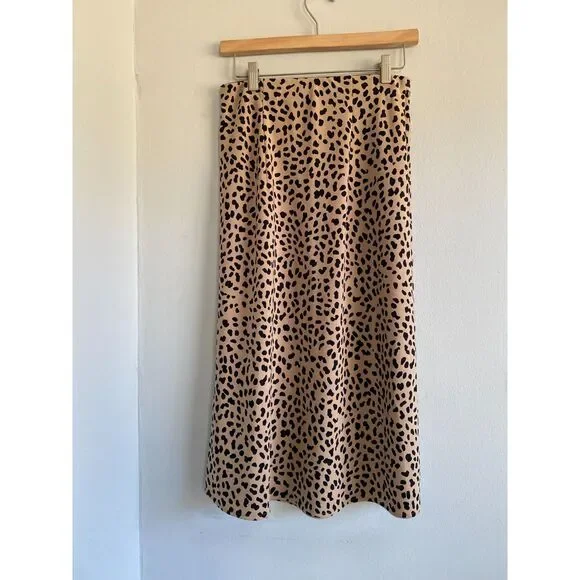 Sanctuary Leopard Everyday Printed A-Line Skirt Print Skirt Caramel Size Small - Picture 2 of 5
